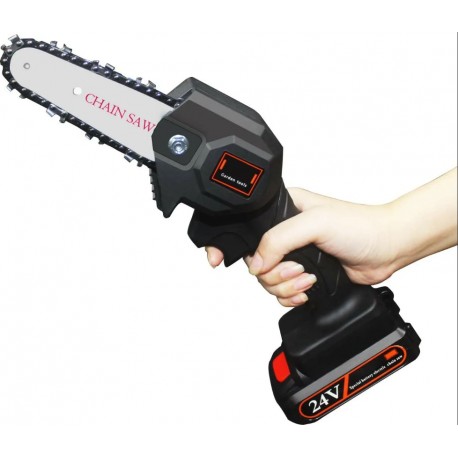 Портативная мини-цепная пила 24V с 2 аккумуляторами для сада  оптом-1