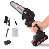 Портативная мини-цепная пила 24V с 2 аккумуляторами для сада 