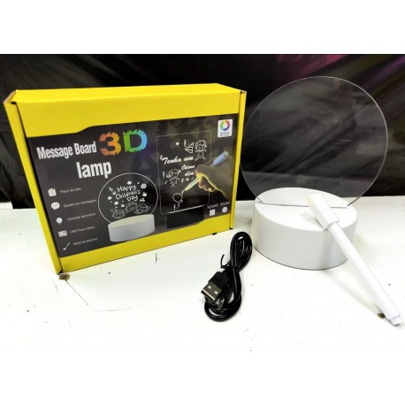 3D Ночник-Доска для заметок с подсветкой и маркером, круглый-3