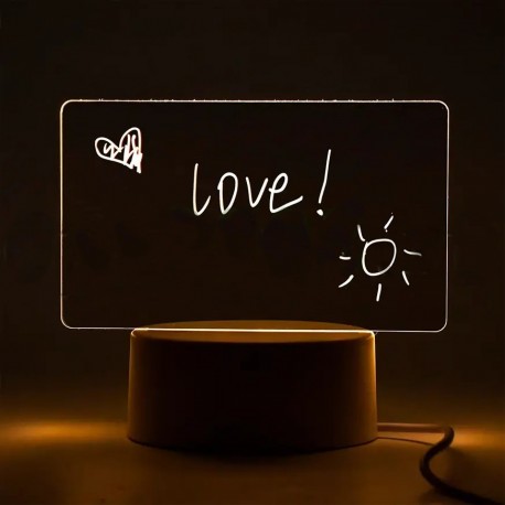 3D Ночник-Доска для заметок с подсветкой и маркером, прямоугольный-4