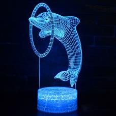 3D светильник дельфин