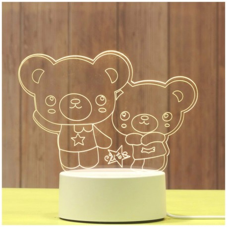 3D светильник Два Медведя  оптом