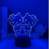 3D светильник  Hello Kitty 7 цветов  3D светильник  Hello Kitty 7 цветов