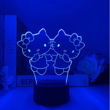 3D светильник  Hello Kitty 7 цветов  оптом