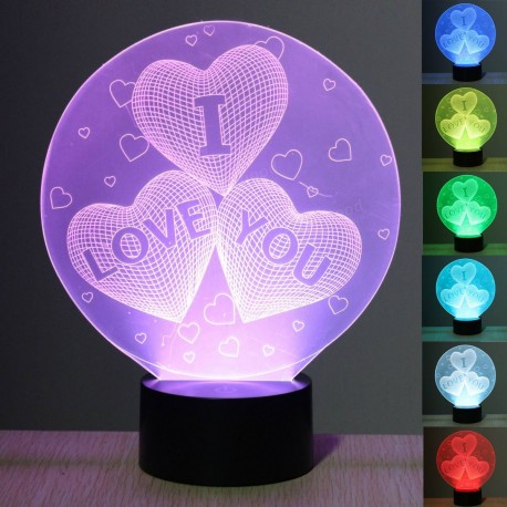 3D светильник I love you  оптом-6