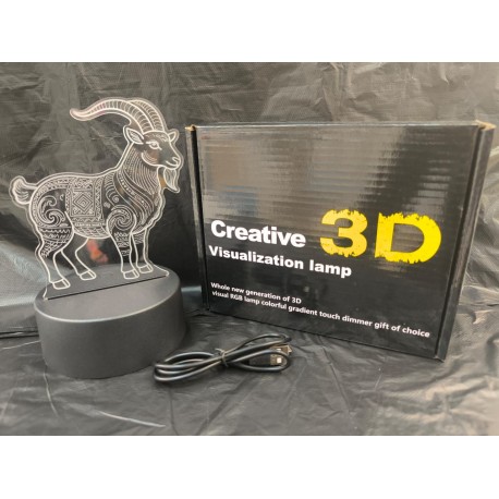 3D Светильник-иллюзия с гравировкой Козерог оптом-4