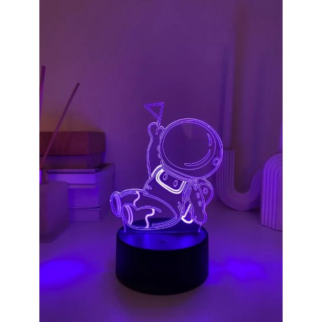 3D светильник Космонавт сидит с флажком  оптом-1