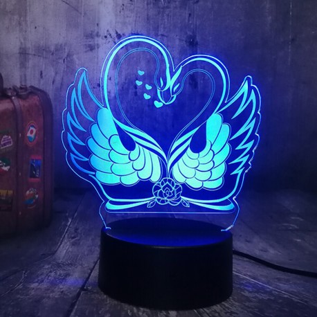 3D светильник лебеди  оптом-5