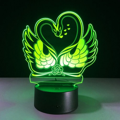 3D светильник лебеди  оптом-4