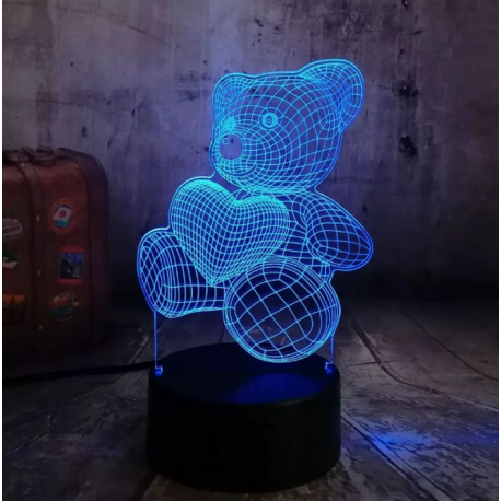 3D светильник Мишка  оптом-5