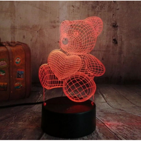 3D светильник Мишка  оптом-7