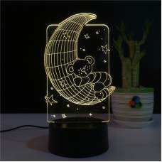 3D светильник мишка и луна