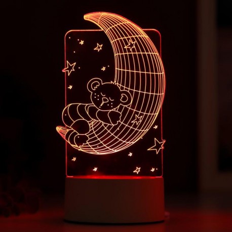 3D светильник мишка и луна  оптом-1