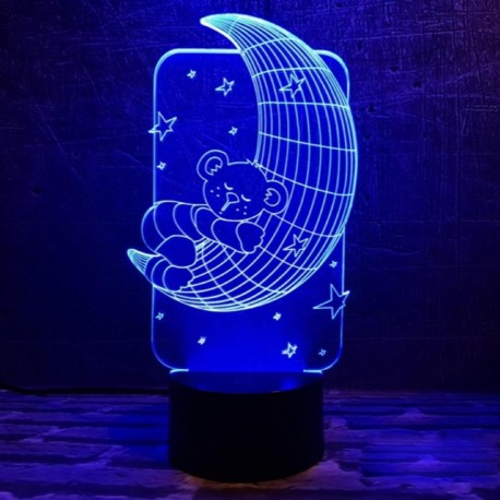 3D светильник мишка и луна  оптом-2