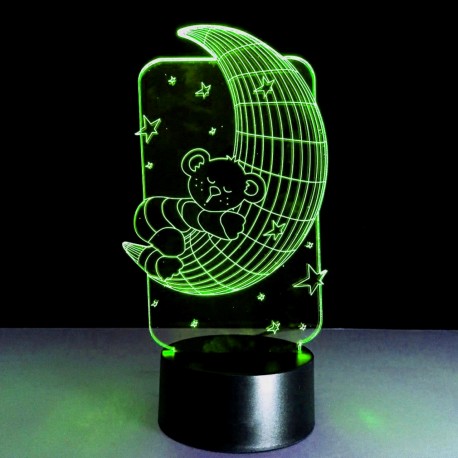 3D светильник мишка и луна  оптом-5