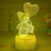 3D светильник Мишка с шариком в форме сердца оптом