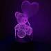 3D светильник Мишка с шариком в форме сердца оптом