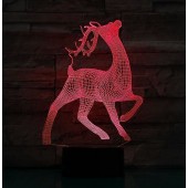 3D светильник олень с рогами  3D светильник олень с рогами