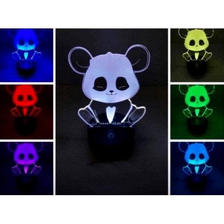3D светильник Панда  оптом-7