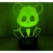 3D светильник Панда  3D светильник Панда