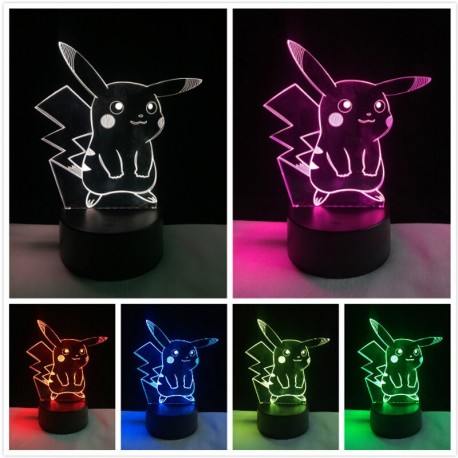 3D светильник покемон Пикачу  оптом-5