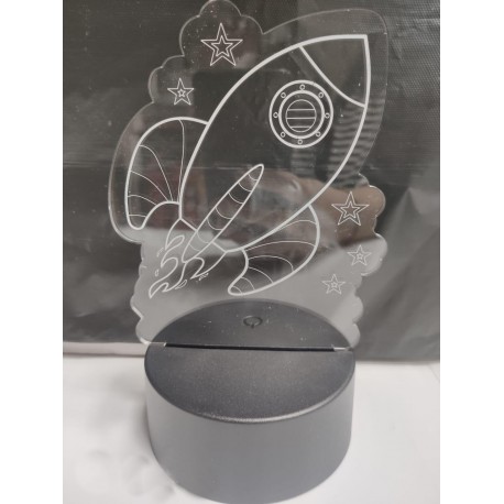 3D светильник Ракета и звезды  оптом-1