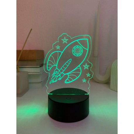 3D светильник Ракета и звезды  оптом-4