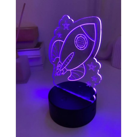 3D светильник Ракета и звезды  оптом-5