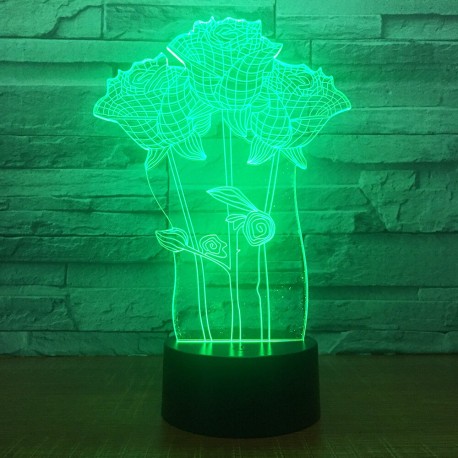 3D светильник розы  оптом-3