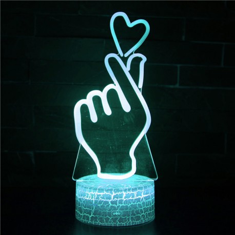 3D светильник рука с сердцем  оптом-4