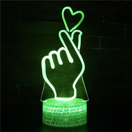 3D светильник рука с сердцем  оптом-6