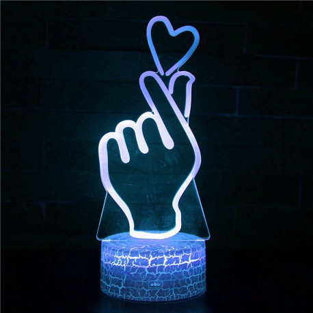 3D светильник рука с сердцем  оптом-7