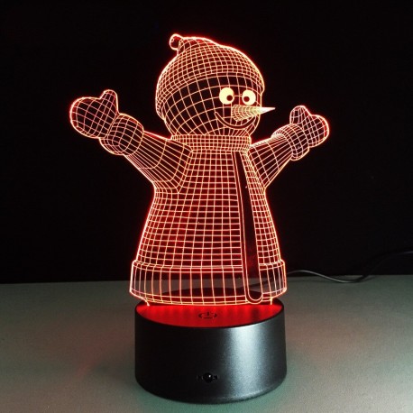 3D светильник снеговик с руками  оптом-3