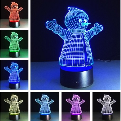 3D светильник снеговик с руками  оптом-6