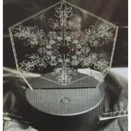 3D светильник Снежинка 7 цветов  оптом-1