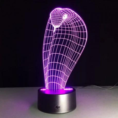 3D светильник Кобра 7 цветов  оптом