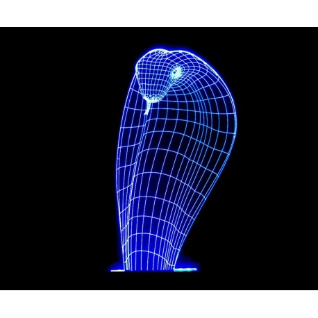 3D светильник Кобра 7 цветов  оптом-2