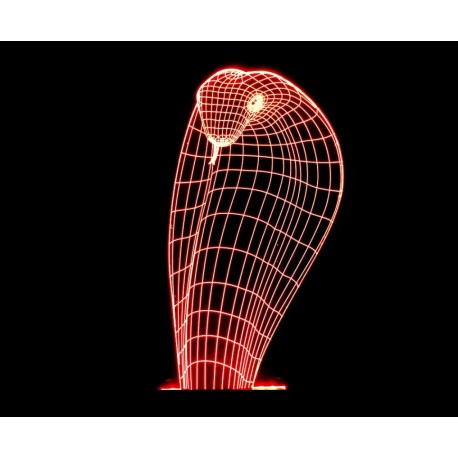 3D светильник Кобра 7 цветов  оптом-4