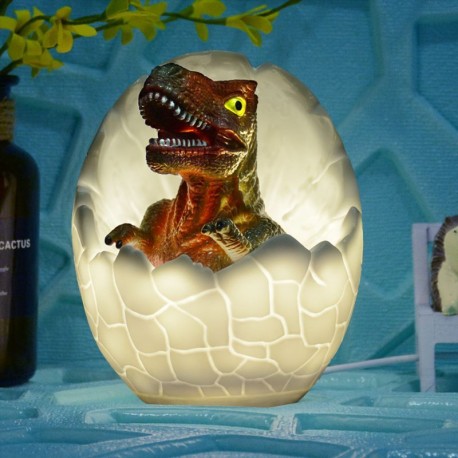 Детский 3D ночник динозавр в скорлупе  оптом-5