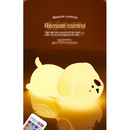 Детский силиконовый 3D ночник SILICONE PATLAMP ЩЕНОК с таймером и USB-зарядкой  оптом-11