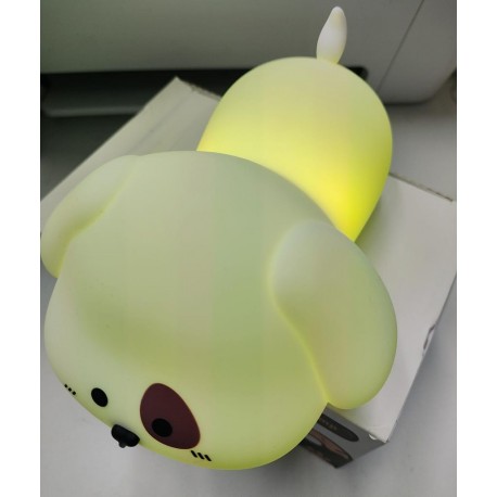 Детский силиконовый 3D ночник SILICONE PATLAMP ЩЕНОК с таймером и USB-зарядкой  оптом-6