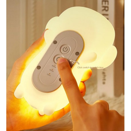 Детский силиконовый 3D ночник SILICONE PATLAMP ЩЕНОК с таймером и USB-зарядкой  оптом-7