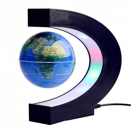 LED Ночник Magnetic levitation globes с RGB подсветкой, оригинальный дизайн диаметр глобуса 10 см  оптом-3
