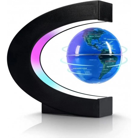 LED Ночник Magnetic levitation globes с RGB подсветкой, оригинальный дизайн диаметр глобуса 10 см  оптом