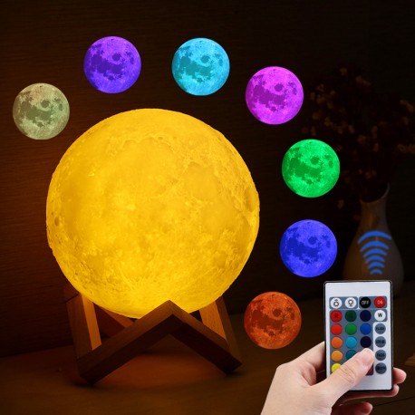 Светильник 3d moon lamp 15 см с пультом  оптом-5