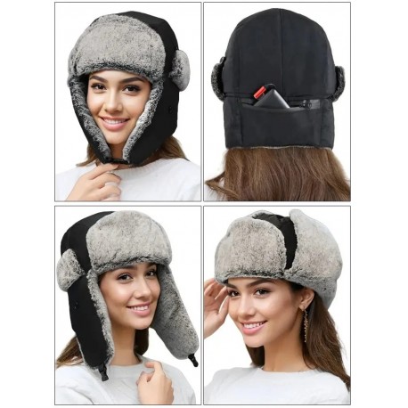 Зимняя электрическая шапка-ушанка Trapper Hat с USB-подогревом оптом-5