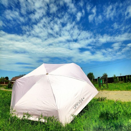 Карманный мини - зонт UV UPF 50+ полуавтомат, 2 сложения  оптом-2