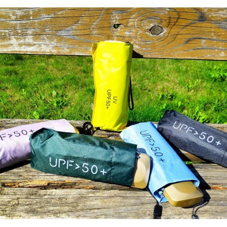 Карманный мини - зонт UV UPF 50+ полуавтомат, 2 сложения  оптом-9