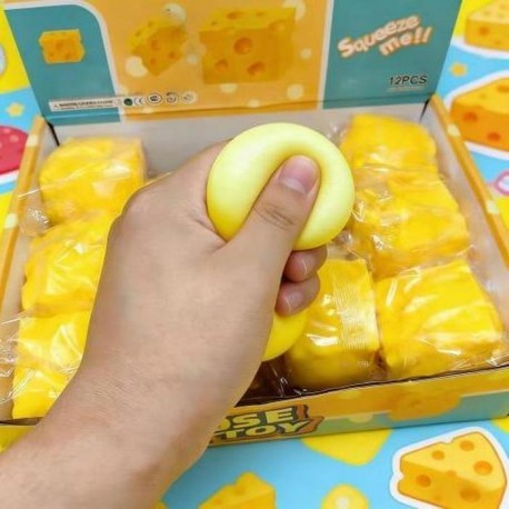 Квадратная игрушка-антистресс СЫР 5 х 5 см оптом-4