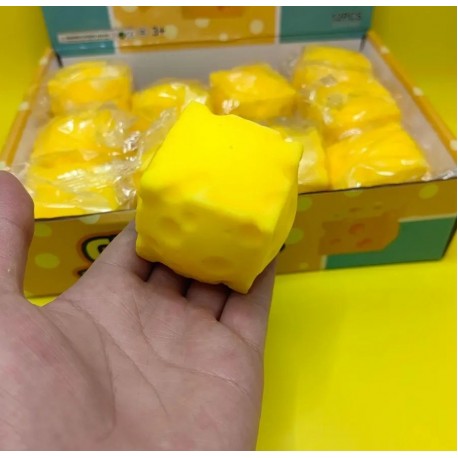 Квадратная игрушка-антистресс СЫР 5 х 5 см оптом-2